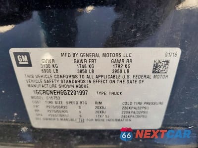 Zdjęcie 12 z 12 samochodu: 2016 CHEVROLET SILVERADO C1500 VIN:1GCRCNEH6GZ201997 - miniatura