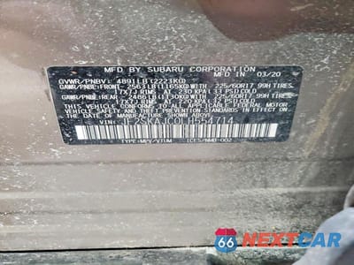 Zdjęcie 13 z 13 samochodu: 2020 SUBARU FORESTER PREMIUM VIN:JF2SKAJC0LH554714 - miniatura