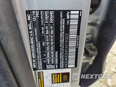 Zdjęcie 14 z 14 samochodu: 2015 MERCEDES-BENZ ML 250 BLUETEC VIN:4JGDA0EBXFA519323 - miniatura