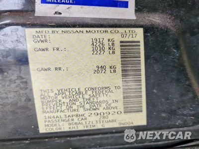 Zdjęcie 13 z 13 samochodu: 2017 NISSAN ALTIMA 2.5 SV VIN:1N4AL3AP8HC290920 - miniatura