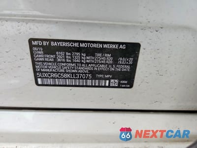 Zdjęcie 14 z 14 samochodu: 2019 BMW X5 XDRIVE40I VIN:5UXCR6C58KLL37075 - miniatura