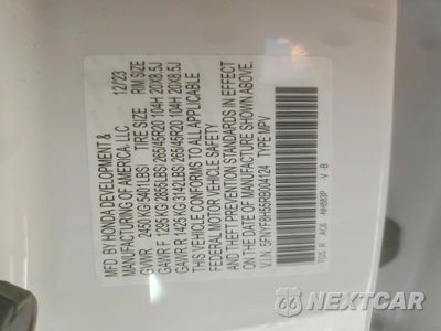 Zdjęcie 12 z 12 samochodu: 2024 HONDA PASSPORT EXL VIN:5FNYF8H55RB004124 - miniatura