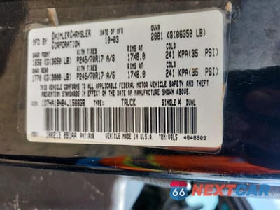 Zdjęcie 12 z 12 samochodu: 2004 DODGE RAM 1500 ST VIN:1D7HA16N64J156638 - miniatura