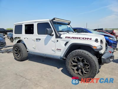 Czwarte zdjęcie samochodu z boku: 2021 JEEP WRANGLER UNLIMITED RUBICON VIN:1C4HJXFNXMW562454 - miniatura