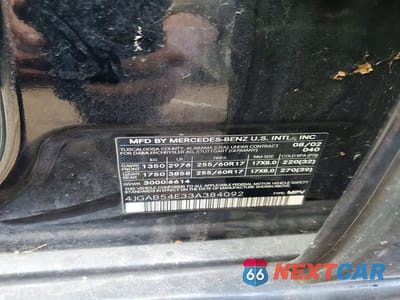 Zdjęcie 12 z 12 samochodu: 2003 MERCEDES-BENZ ML 320 VIN:4JGAB54E33A384092 - miniatura