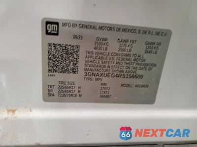 Zdjęcie 13 z 13 samochodu: 2024 CHEVROLET EQUINOX LT VIN:3GNAXUEG4RS158609 - miniatura