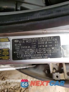 Zdjęcie 13 z 13 samochodu: 2008 KIA RIO5 LX VIN:KNADE163686376878 - miniatura