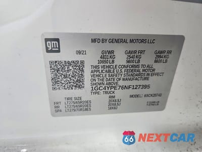 Zdjęcie 12 z 12 samochodu: 2022 CHEVROLET SILVERADO K2500 HEAVY DUTY LTZ VIN:1GC4YPE76NF127395 - miniatura