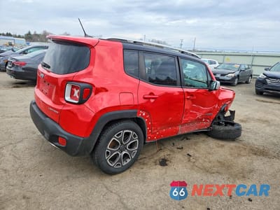 Trzecie zdjęcie samochodu z tyłu: 2016 JEEP RENEGADE LIMITED VIN:ZACCJBDT4GPC61257 - miniatura
