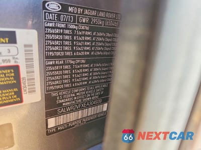 Zdjęcie 13 z 13 samochodu: 2014 LAND ROVER RANGE ROVER SPORT HSE VIN:SALWR2VFXEA304939 - miniatura