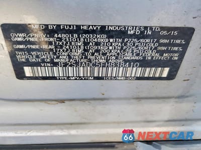 Zdjęcie 13 z 14 samochodu: 2015 SUBARU FORESTER 2.5I PREMIUM VIN:JF2SJADC5FH838410 - miniatura