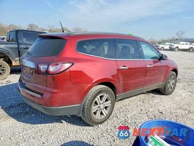 Trzecie zdjęcie samochodu z tyłu: 2017 CHEVROLET TRAVERSE LT VIN:1GNKRHKD3HJ280474 - miniatura
