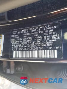 Zdjęcie 13 z 13 samochodu: 2024 HYUNDAI TUCSON HYBRID BLUE VIN:KM8JBCD10RU202728 - miniatura