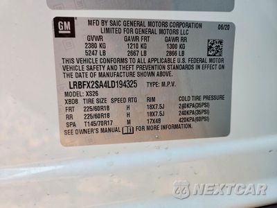 Zdjęcie 13 z 13 samochodu: 2020 BUICK ENVISION ESSENCE VIN:LRBFX2SA4LD194325 - miniatura
