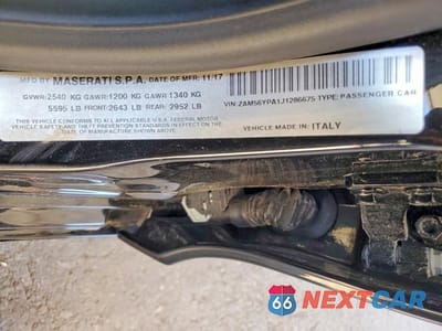 Zdjęcie 13 z 13 samochodu: 2018 MASERATI QUATTROPORTE S VIN:ZAM56YPA1J1286675 - miniatura
