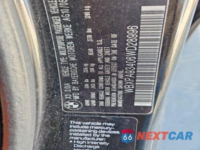 Zdjęcie 13 z 13 samochodu: 2006 BMW X3 3.0I VIN:WBXPA93406WD28996 - miniatura