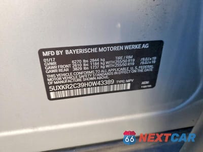 Zdjęcie 13 z 13 samochodu: 2017 BMW X5 SDRIVE35I VIN:5UXKR2C39H0W43389 - miniatura