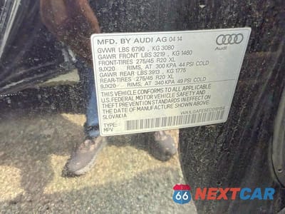 Zdjęcie 10 z 10 samochodu: 2014 AUDI Q7 PREMIUM PLUS VIN:WA1LGAFE5ED019154 - miniatura