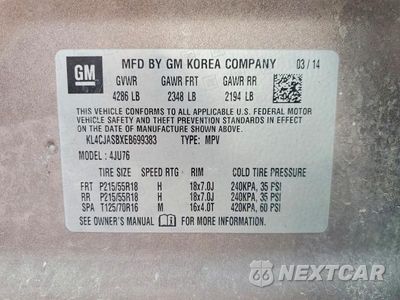 Zdjęcie 23 z 24 samochodu: 2014 BUICK ENCORE VIN:KL4CJASBXEB699383 - miniatura
