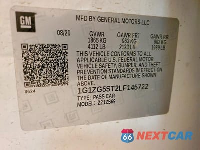 Zdjęcie 12 z 12 samochodu: 2020 CHEVROLET MALIBU RS VIN:1G1ZG5ST2LF145722 - miniatura