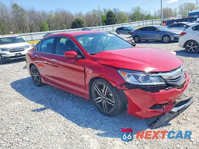 Czwarte zdjęcie samochodu z boku: 2017 HONDA ACCORD SPORT VIN:1HGCR2F51HA053461 - miniatura