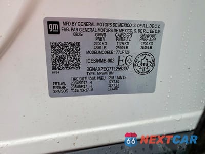 Zdjęcie 13 z 13 samochodu: 2026 CHEVROLET EQUINOX LT 4DR AWD VIN:3GNAXPEG7TL259307 - miniatura