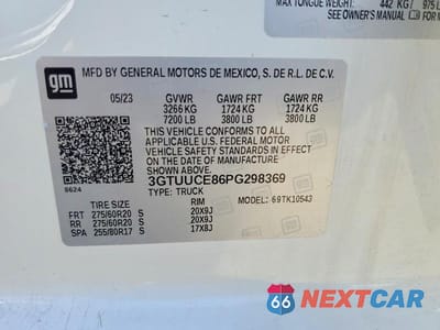 Zdjęcie 13 z 13 samochodu: 2023 GMC SIERRA K1500 ELEVATION VIN:3GTUUCE86PG298369 - miniatura