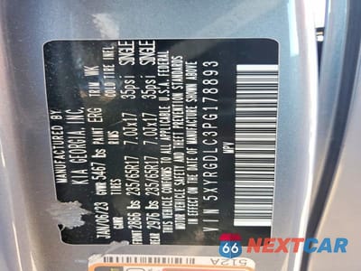 Zdjęcie 13 z 13 samochodu: 2023 KIA SORENTO LX VIN:5XYRGDLC3PG178893 - miniatura