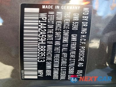 Zdjęcie 13 z 13 samochodu: 2017 PORSCHE MACAN VIN:WP1AA2A59HLB83513 - miniatura