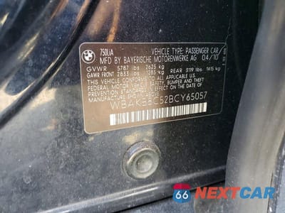 Zdjęcie 12 z 12 samochodu: 2011 BMW 750 LI VIN:WBAKB8C52BCY65057 - miniatura