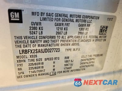 Zdjęcie 13 z 13 samochodu: 2018 BUICK ENVISION ESSENCE VIN:LRBFX2SA8JD027723 - miniatura