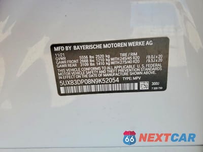 Zdjęcie 14 z 14 samochodu: 2022 BMW X3 M40I VIN:5UX83DP08N9K52054 - miniatura