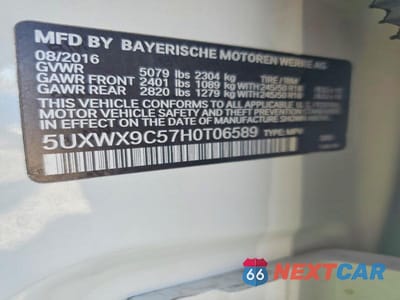 Zdjęcie 14 z 14 samochodu: 2017 BMW X3 XDRIVE28I VIN:5UXWX9C57H0T06589 - miniatura