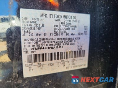 Zdjęcie 13 z 13 samochodu: 2023 FORD EDGE SEL VIN:2FMPK4J91PBA19108 - miniatura