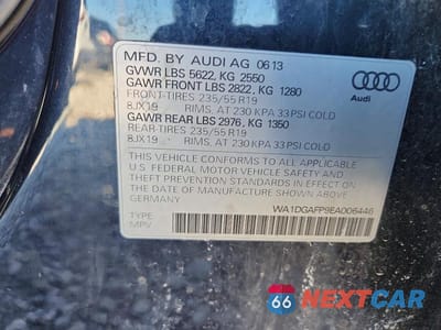 Zdjęcie 13 z 13 samochodu: 2014 AUDI Q5 PREMIUM PLUS VIN:WA1DGAFP9EA006446 - miniatura