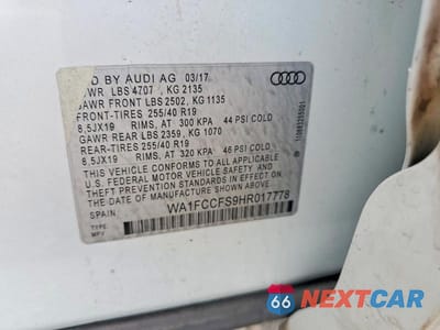 Zdjęcie 13 z 13 samochodu: 2017 AUDI Q3 PRESTIGE VIN:WA1FCCFS9HR017778 - miniatura