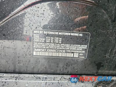 Zdjęcie 12 z 12 samochodu: 2022 BMW 320XI VIN:3MW5R7J08N8C72938 - miniatura