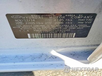 Zdjęcie 12 z 12 samochodu: 2015 HYUNDAI ELANTRA GT BASE VIN:KMHD35LH1FU243448 - miniatura