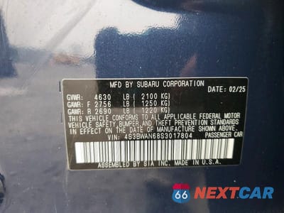 Zdjęcie 12 z 12 samochodu: 2025 SUBARU LEGACY VIN:4S3BWAN68S3017804 - miniatura