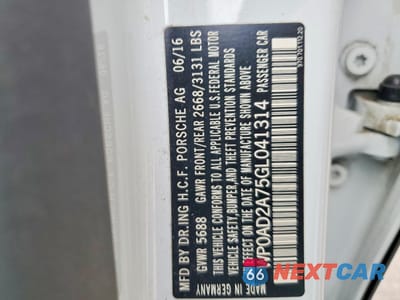 Zdjęcie 12 z 12 samochodu: 2016 PORSCHE PANAMERA SE HYBRID VIN:WP0AD2A75GL041314 - miniatura