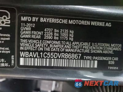 Zdjęcie 13 z 13 samochodu: 2013 BMW X1 XDRIVE28I VIN:WBAVL1C55DVR86867 - miniatura