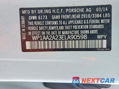 Zdjęcie 13 z 13 samochodu: 2014 PORSCHE CAYENNE VIN:WP1AA2A23ELA90598 - miniatura