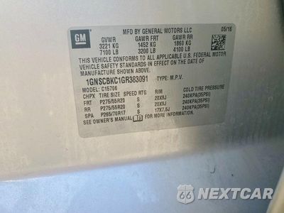 Zdjęcie 12 z 12 samochodu: 2016 CHEVROLET TAHOE VIN:1GNSCBKC1GR383091 - miniatura