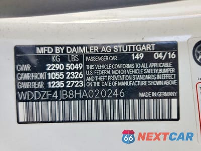 Zdjęcie 12 z 12 samochodu: 2017 MERCEDES-BENZ E 300 VIN:WDDZF4JB8HA020246 - miniatura