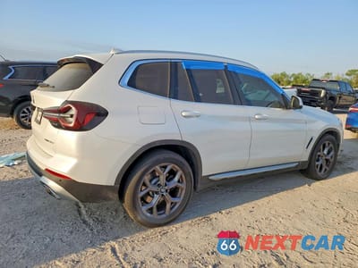 Trzecie zdjęcie samochodu z tyłu: 2022 BMW X3 SDRIVE30I VIN:5UX43DP07N9L98752 - miniatura