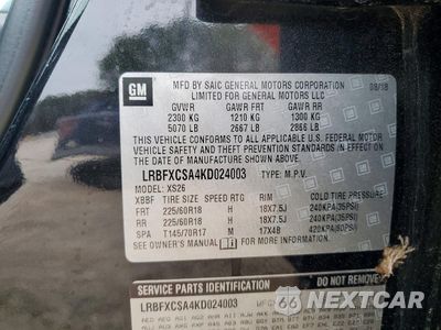 Zdjęcie 12 z 12 samochodu: 2019 BUICK ENVISION ESSENCE VIN:LRBFXCSA4KD024003 - miniatura