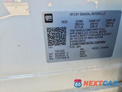 Zdjęcie 13 z 13 samochodu: 2022 CHEVROLET TRAVERSE HIGH COUNTRY VIN:1GNEVNKW2NJ180984 - miniatura
