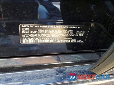 Zdjęcie 12 z 12 samochodu: 2019 BMW X5 XDRIVE50I VIN:5UXJU2C54KLN64830 - miniatura