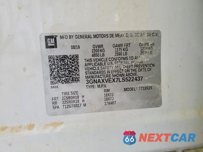 Zdjęcie 14 z 14 samochodu: 2020 CHEVROLET EQUINOX LT VIN:3GNAXVEX7LS522437 - miniatura