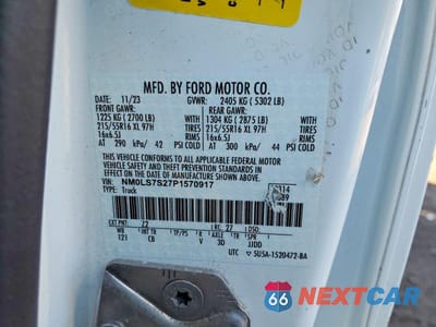 Zdjęcie 13 z 13 samochodu: 2023 FORD TRANSIT CONNECT XL VIN:NM0LS7S27P1570917 - miniatura
